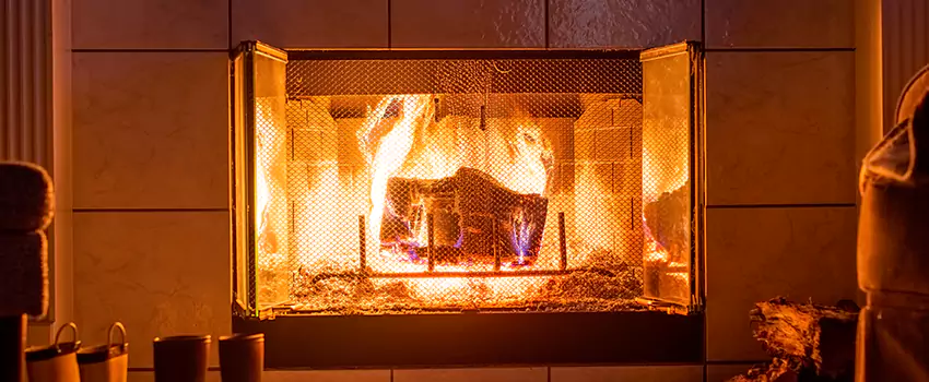 Mendota Hearth Landscape Fireplace Installation in Texas City, Texas