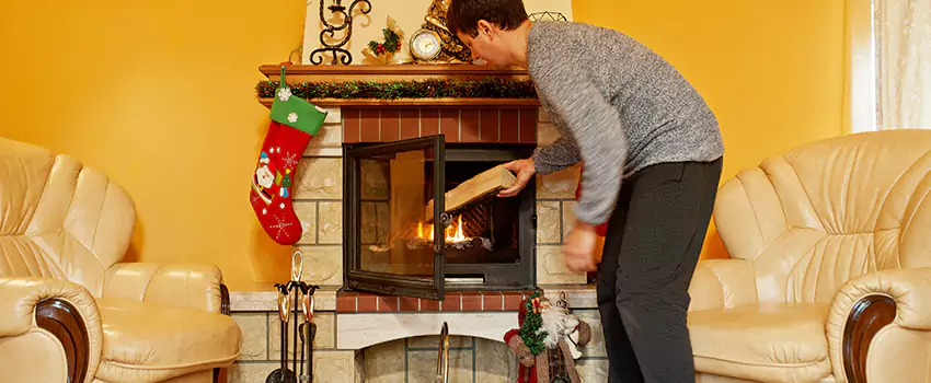 Rusted Metal Fireplace Restoration in Texas City, Texas
